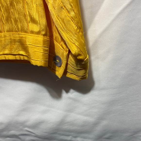 Ruby Rd. Textured Yellow Jean Jacket - Picture 5 of 11